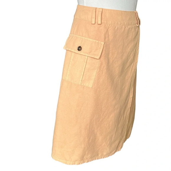 Galliano Peach Vintage Skirt Cotton & linen blend.  Size 26 - Picture 3 of 9